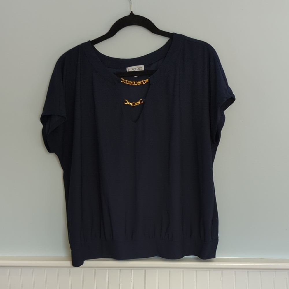 Luxology Midnight Blue Tee with Gold Accent